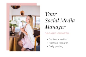 social media marketing manager and content creator