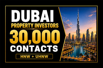 provide a database of 30,000 dubai investors