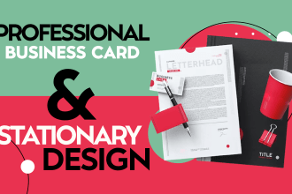 design business receipts, marketing material and promotional postcard