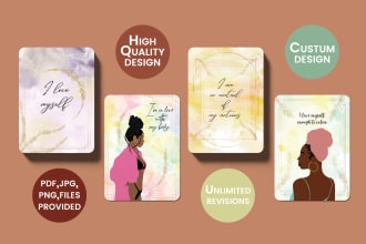 design printable motivational and affirmation cards for you