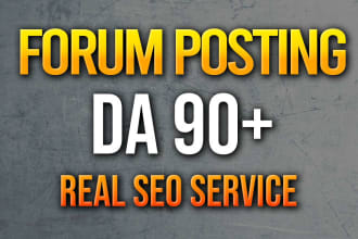 do niche relevant forum backlinks posting high quality 90