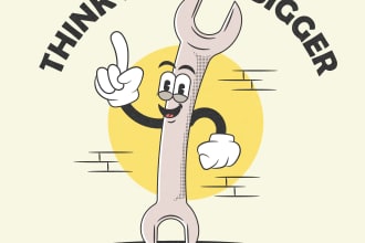 draw retro mascot cartoon character for tshirt, sticker, etc