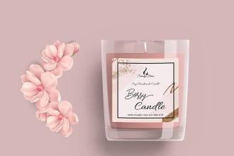 design candle label, product label and packages designs