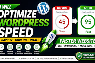 optimize wordpress speed and improve core web vitals