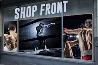 design stunning shop front sign storefront sign window graphics