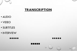 can transcript your work