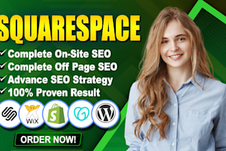 do complete squarespace, shopify, and wix website SEO for google rankings