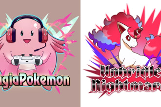 create pokemon logo for streaming, anime style