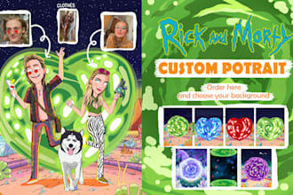 draw you in rick and morty style