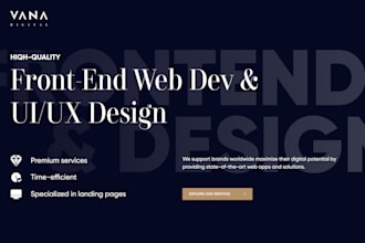 be your professional front end web developer with high converting ui ux
