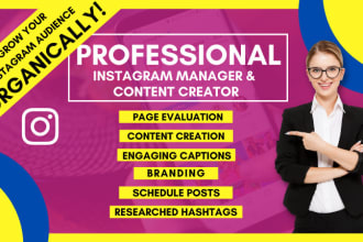 be your instagram, and social media marketing manager