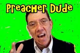 make a fun video, as a preacher, for your next website, party, email