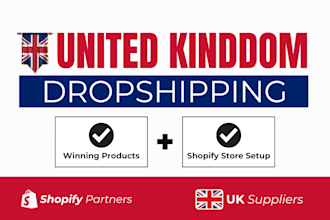 build UK dropshipping shopify store website, UK suppliers and winning products