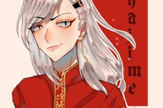 anime character, fanart, and original character