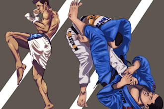 draw a martial art character