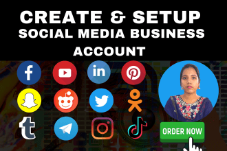 create and set up social media business page, account, optimize