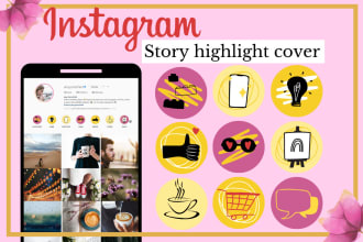 design 6 stunning instagram highlights cover icons