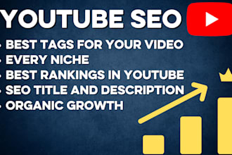 be your youtube SEO expert for any niche