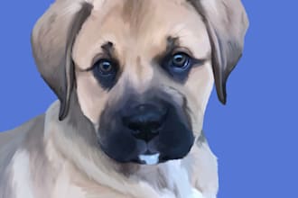 create a digital portrait of your pet