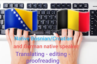 professional translating and proofreading from english to german or croatian