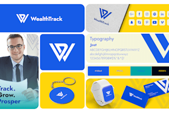 create 3 modern business logo design with branding kit