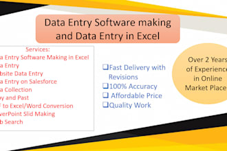 do data entry in excel by creating a data entry software