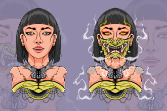 make your mascot logo design with character you want