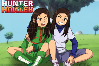 draw you in hunter x hunter anime style
