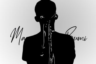 black background silhouette photo edit