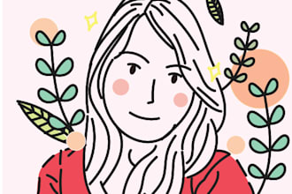 draw your potraits to a minimalist flat art line