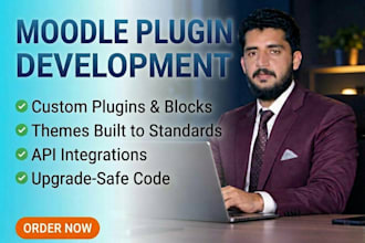 develop custom moodle plugins and themes for your moodle lms
