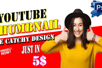 design eye catchy and attractive thumbnail for youtube