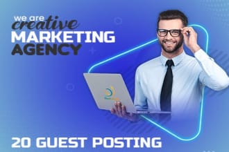 publish 20 guest posts with high da 90 google approved site