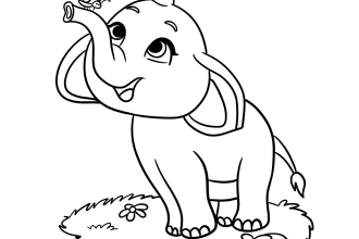 draw cute kids coloring book pages, black and white illustrations