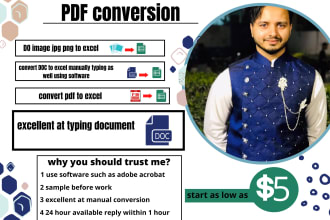 do amazing pdf to excel conversion manually