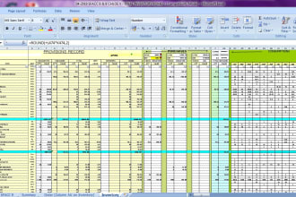 do excel for you monthly inventory with formulas onboard
