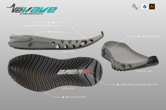design 3d sole, sock liner or foot bed for your shoe