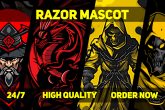 design amazing mascot logo for esports, twitch, gaming