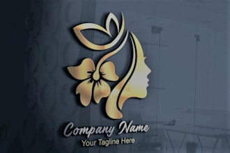 makeup artist logo,3d design