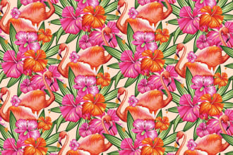 do floral, tropical, wallpaper, african, repeat or any seamless pattern design