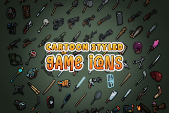 do high quality cartoon styled icon for games