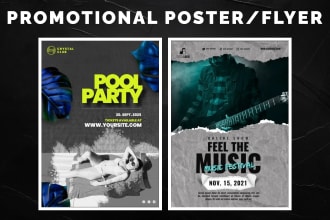 design sports, music, movie, promotional graphics for you