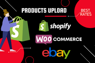 add or upload products to woocommerce, shopify