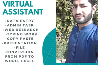 be a medical virtual assistant, data entry, presentation, file conversion