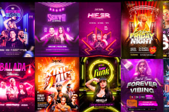 design dj, hip hop, party, club, music, night, event flyer