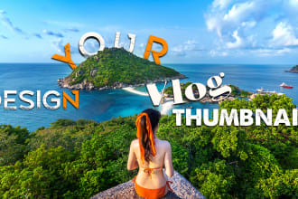 design your travel daily, and food video vlog thumbnails