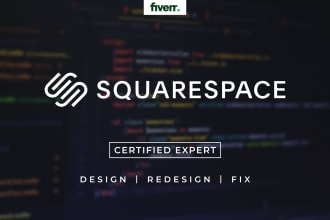 design or redesign, SEO optimized,  squarespace website