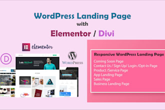 design wordpress landing page,elementor landing page