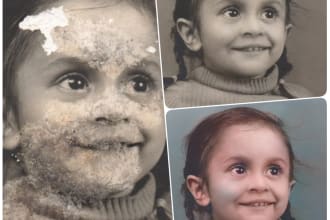 restore old photos , fix repair and colorize old photo