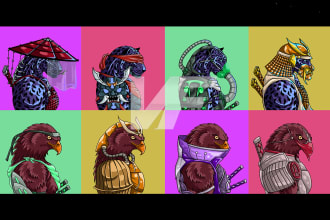 create unique crypto nft art or characters